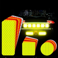 10Pcs Reflective Stickers for Car Night Warning Mark Label Bicycle Reflective Tape Luminous Car Bumper Reflective Sticker