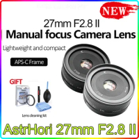 AstrHori 27mm F2.8 II APS-C Fixed Manual Focus Lens Lightweight and Compact Camera Lens for Nikon Z Canon EF-M M4/3 Fuji X New