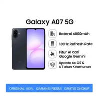 Samsung Galaxy A07 5G (6/128GB) Extended RAM 6GB - Dimensity 6300 - 6.7 inci PLS LCD - 50MP Dual Kam