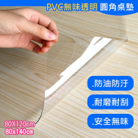 【日創優品】超透明PVC軟玻璃厚桌墊80cm*140cm/80cm*120cm(桌巾/桌布/餐桌墊/書桌墊/茶几桌墊)