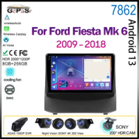 Android 13 For Ford Fiesta Mk 6 2009 - 2018 Car Radio Multimedia Video Player Navigation GPS Rear camera 5G Auto Stereo Carplay