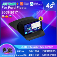 JUSTNAVI Android 10 Car Radio For Ford Fiesta 2009-2011 Multimedia GPS Stereo Carplay Navigation DSP Video Player Tape Recorder