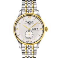 TISSOT 天梭 官方授權 Le Locle 立洛克小秒針機械錶 T0064282203801-雙色版