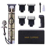 Hair Trimmer Small Silver Tube Small Copper Tube Hair Salon Battery Carving Electric Clipper