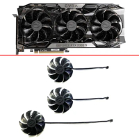 3PCS 87MM 4PIN DC 12V 0.55A PLD09220S12H RTX 2080 TI GPU FAN For EVGA RTX 2080Ti FTW3 ULTRA GAMING Graphics card fan replacement