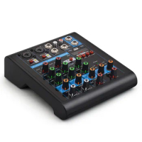 Brand New Mini 4 Channels Audio Mixer USB DJ Sound Mixing Console Digital Audio Music Mixer for Home Karaoke