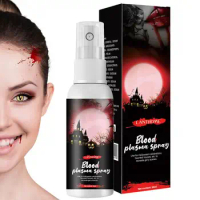 Makeup Blood Splatter Halloween Fake Blood Makeup Spray Halloween Simulation Vampire Fake Blood Spray For Cosplay Blood