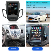 9.7 " Tesla Style For Ford Fiesta MK7 2009 - 2015 Car Radio Multimedia Player Android Auto Wireless CarPlay GPS Navi Head Unit