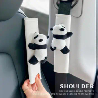 1PC Cartoon Panda Car Seatbelt Shoulder Pad Protector Car Styling Seat Belt Cover Shoulder Strap Harness Cushion Car Accessories