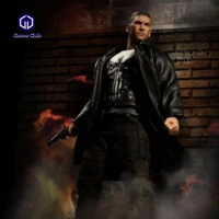 MEZCO 1/12 Male Soldier Supervillain Marvel Punisher Frank Castle Double Head Carving Full Set 6in Action Figure Body
