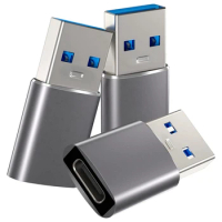 3 PCS USB To USB C 3.1 Adapter For Iphone Samsung Galaxy ,Chromebook Google Pixel
