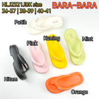 HLJ2321JBK BARA BARA ORIGINAL jelly sandal karet jepit empuk murah import sendal wanita
