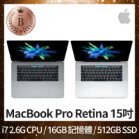 【Apple 蘋果】B 級福利品 MacBook Pro 15吋 TB i7 2.6G 處理器 16GB 記憶體 512GB SSD RP 450(2016)