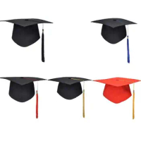 School Graduation Party Tassels Cap Mortarboard University Bachelors Master Doctor Academic Hat 150PCS SN1916