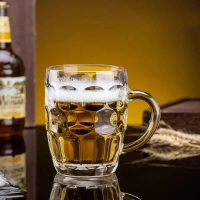New 380 ml / 260 ml / 375 ml wheat beer glass; classic craft beer glass with handle bar; large-capac