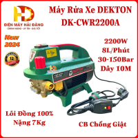 Máy rửa xe chỉnh áp DEKTON DK-CWR2200A Siêu mạnh . Trang Bị CB Chống Giật.Lõi đồng 100% Dây Dài 10M 