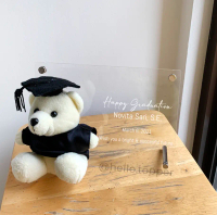 Custom Gift Graduation Akrilik | Hadiah Wisuda| Akrilik Gift Beruang