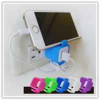豆腐收線保護套 iphone 豆腐頭 充電頭 保護套 手機支架 捲線器 手機充電座 充電插座