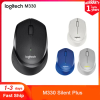 Logitech M330 Silent Plus Wireless Mouse Quiet 2.4GHz USB 1000DPI Receiver Optical Navigation Mice For Office Home PC/Laptop