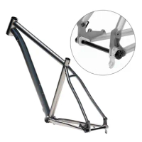 Titanium MTB Frame for Adult, Mountain Bike Accessories, Tapered Headtube, Thru-Axles and Quick Release, 27.5 "* 15.5", 17.5"