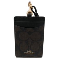 COACH 經典C LOGO證件識別證保護套(深咖)