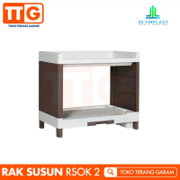 OLYMPLAST RAK PIRING PLASTIK SERBAGUNA DAPUR KITCHEN RSOK 2 SUSUN