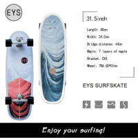 2021 EYS CX4 New Land Surfboard Beginner Surfboard Exercise Brush Street Big Fish Board Walking Skateboard Longboard Penny Board