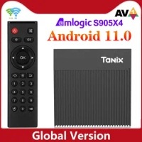 Tanix X4 Amlogic S905X4 TV Box Android 11.0 4GB 32GB Smart Media Player AV1 2.4G&amp;5G Dual WiFi Android 11.0 Set Top Box