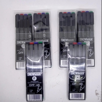 Spidol Set OHP Snowman Permanent OPM 4S / Ukuran M/F / Hitam / Merah / Biru / Hijau / 4 Warna