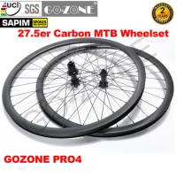 27.5er MTB Wheels Carbon Light Tubeless Spaim UCI Quality Thru Axle / Quick Release / Boost 650B MTB Bicycle Wheelset