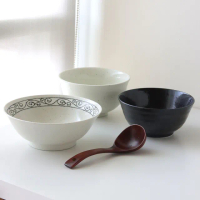 【Just Home】日本製手刷樸質陶瓷拉麵碗4件組-三款可選(碗 麵碗 湯碗 拉麵碗)