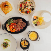 【台北君悅酒店】寶艾西餐廳海陸盤午或晚餐雙人套餐券(假日不加價)