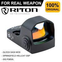 Original RITON Optics MPRD Tactic 3 MOA Compact Red Dot Sight RMSC Footprint Fit Real Weapon Glock G43X/Hellcat/P365XL Pistol