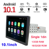 Android 10.0 Car GPS Multimedia Player Stereo Radio 10.1 Inch Single 1din Autoradio Universal FM USB Bluetooth WIFI Mirror Link