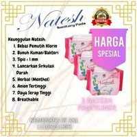 Natesh Pembalut ( Paket Hemat ) Pantyliner Day Night Extra Long Original 3 Natesh Pantyliner