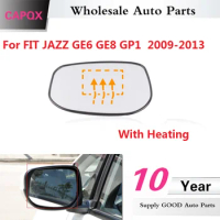 CAPQX Heated Side Rearview Mirror Glass Side Mirror Lens For Honda Fit Jazz GE6 GE8 2009 2010 2011 2012-14 Fit Hybird 2013 2014
