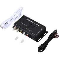 TM70 Plastic Adjustable TV Link Modulator Converter Receiver AV To RF UHF Infrared Return Professional Home Mini Audio Video