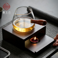 日式蠟燭溫茶爐竹制烘茶器烤茶葉提香碗炒茶煮茶爐子溫茶器