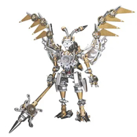 Model Kit 3D Metal Puzzle ,Ornaments Model Toys, DIY Mechanical Warrior Assembly Stainless Steel Puzzle Crafts