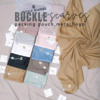 PAKET USAHA Grosir ISI 10PC Jilbab Kerudung SQUARE SEGIEMPAT VOAL MOTIF Ori By Buckle Scraft Hitam