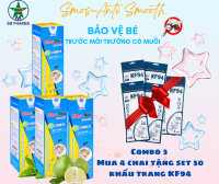 [MUA 4 TẶNG 5] - 4 CHAI XỊT CHỐNG MUỖI TINH DẦU CHO BÉ SMOS ANTI TẶNG SET 50 KHẨU TRANG HÀN QUỐC KF9