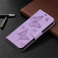 Leather Case For Samsung Galaxy S23 S22 S21 S20 FE Note 20 Ultra S10 S9 10 Plus Butterfly Pattern Wallet Flip Book Case Cover