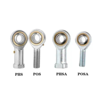 1pc PHSA SI T/K inner hole 5mm to 14mm SA T/K POSA Right Hand Ball Joint Metric Threaded Rod End Bearing For rod linear shaft
