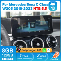 CarPlay Wireless For Mercedes Benz C Class W205 GLC X253 2019-2023 Radio IPS Screen Android 12 Auto Multimedia Player Navi DSP