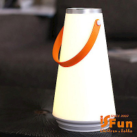 iSFun 暖光花瓶 手提USB充電戶外桌燈夜燈-白