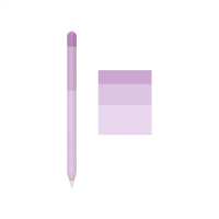 【AHAStyle】Apple Pencil 2代 筆套 輕薄矽膠保護套 漸變色款 漸變紫色(防刮 防塵)