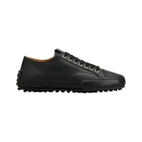 Tod's Vintage Basketball Leather Sneakers Black 7 Black