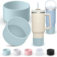 Nắp đậy silicon, cho Tumbler Stanley Quencher Adventure 40oz, có tay cầm, cũng cho Stanley IceFlow 2
