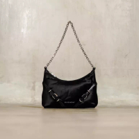 Givenchy Tas GIVENCHY VOYOU SILVER BLACK CHAIN SHOULDER BAG 100% ORIGINAL