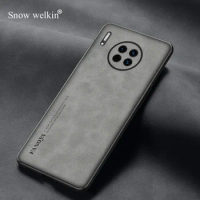 For Huawei Mate30 Luxury Sheepskin Leather Shockproof Silicone Case For Huawei Mate 30 30E Pro RS Porsche Phone Case Cover